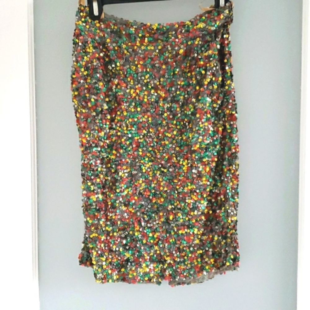 HOLIDAY Sequined Party Skirt with Pockets!